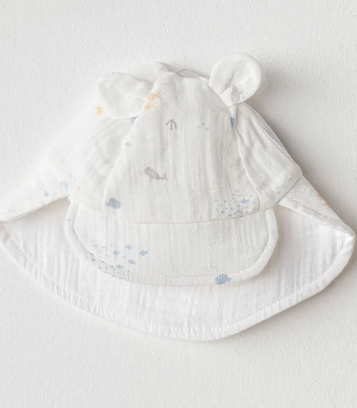 Andywawa Ac25618 Ocean İs My Happy Place Müslin Şapka White