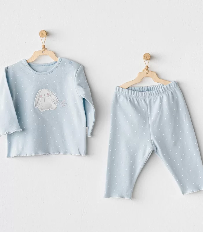 Andywawa Ac25636 Cuddly Bunny Bear 2li Takım Blue