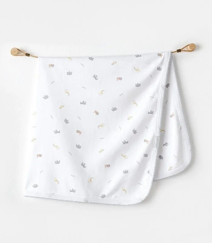 Andywawa Ac25808 Blanket 85x90 Little King Bebek Battaniye White