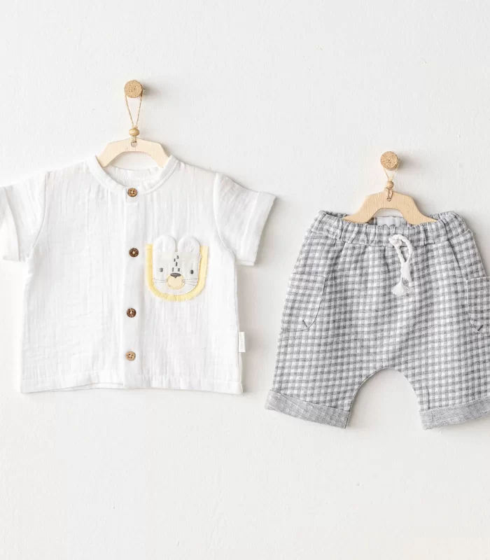 Andywawa Ac25814 Little King Bebek 2li Takım Grey