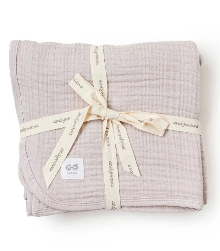 Andywawa Ac25870 Müslin Home Bebek Battaniye 105*120 Beige