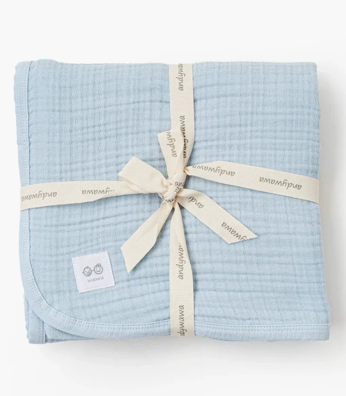 Andywawa Ac25870 Müslin Home Bebek Battaniye 105*120 Blue