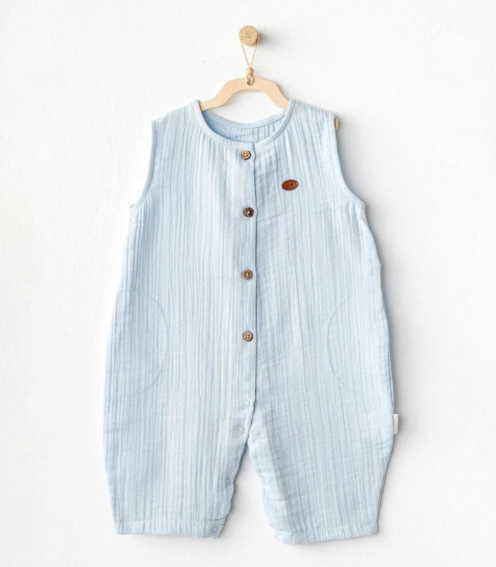 Andywawa Ac25883 Müslin Home Bebe Tulum Blue