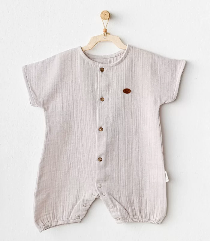 Andywawa Ac25884 Müslin Home Bebe Tulum Beige