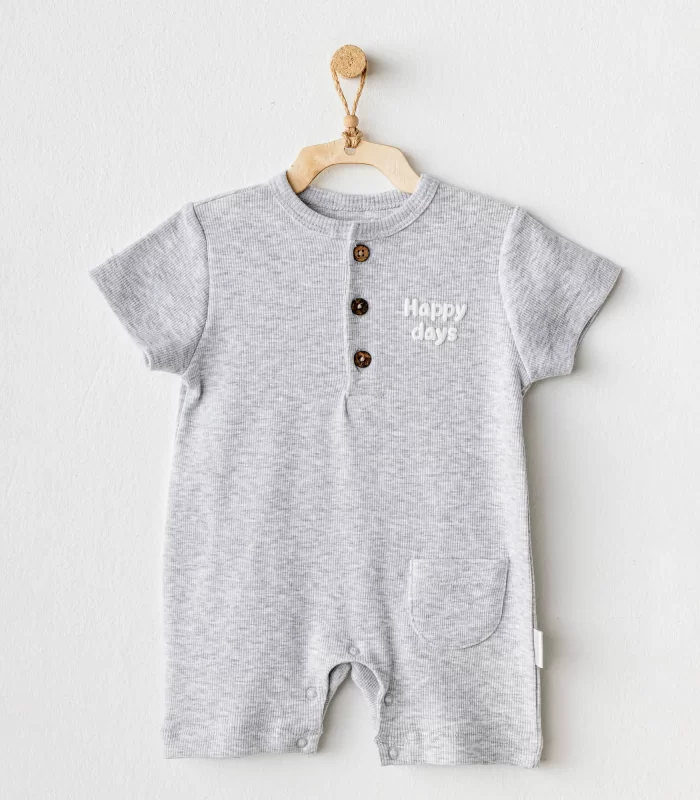 Andywawa Ac25893 Basic Bebe Tulum Grey Melange