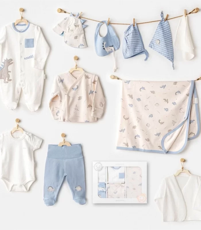 Andywawa Ac25911 Newborn Set Dino 10lu Hastane Çıkışı Beige
