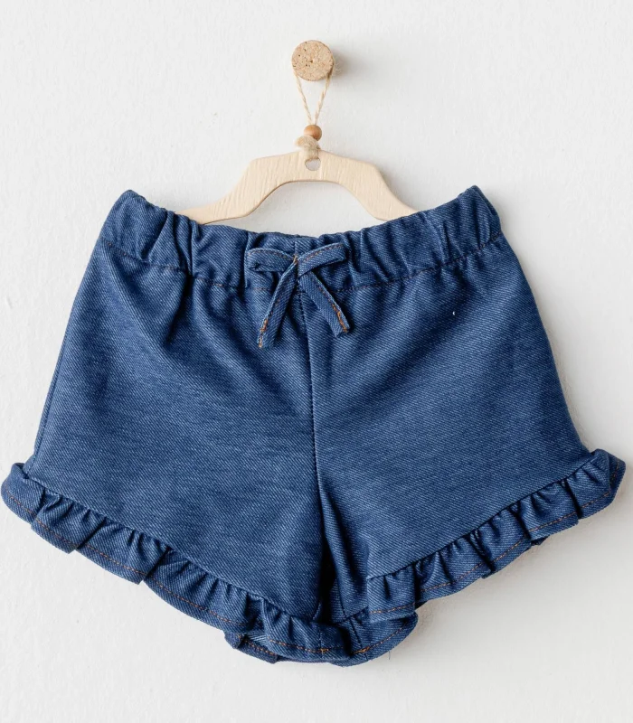 Andywawa Ac25938 Casual Bebek Şort İndigo