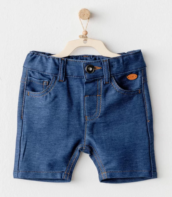 Andywawa Ac25939 Casual Bebek Şort İndigo