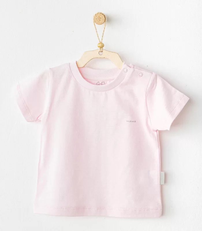 Andywawa Ac25971 Casual Bebek Tişört Pink