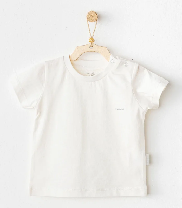 Andywawa Ac25971 Casual Bebek Tişört White