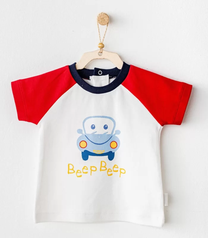 Andywawa Ac25976 Casual Bebek Tişört White