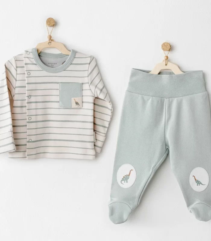 Andywawa Ac26009 Mummy S Snuggle Saurus 2li Zıbın Takım Green