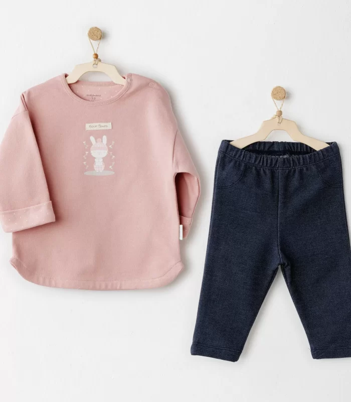 Andywawa Ac26087 Mon Petit Amour 2li Takım Denim