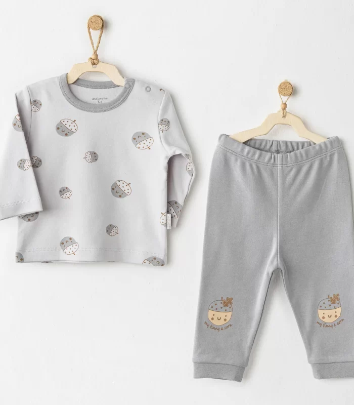 Andywawa Ac26105 Hello Autumn 2li Takım Grey