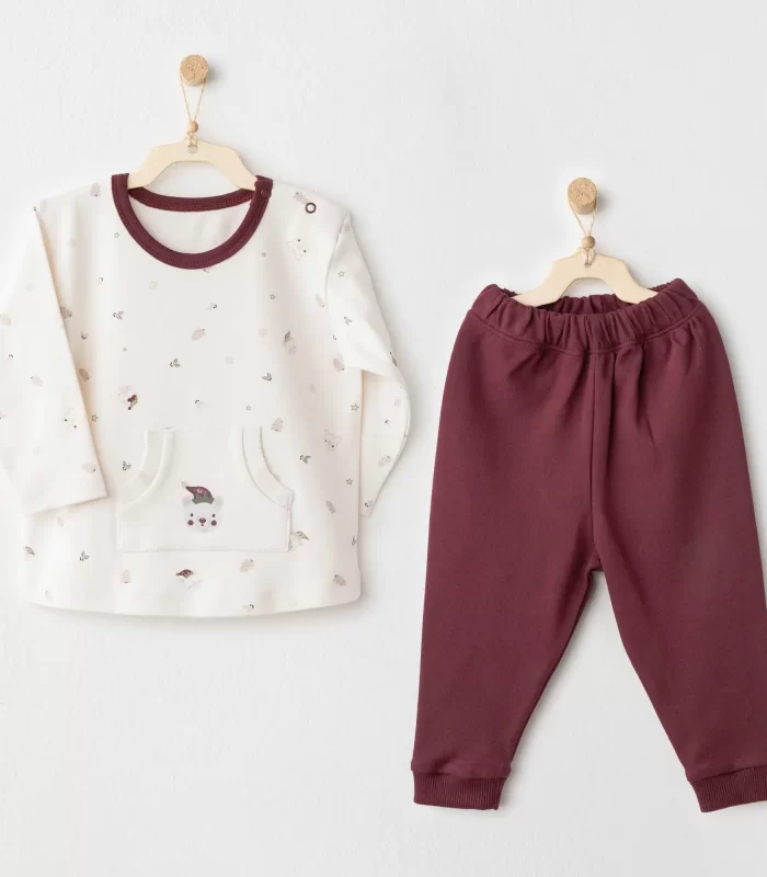 Andywawa Ac26184 My 1 St Wardrobe 2li Takım Burgundy