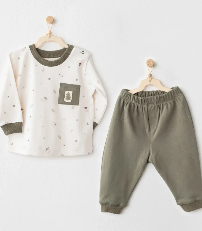 Andywawa Ac26186 My 1 St Wardrobe 2li Takım Ecru Green