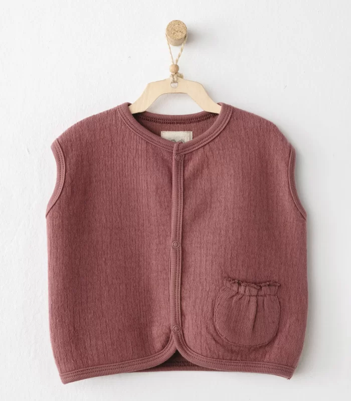 Andywawa Ac26201 Casual Yelek Dusky Rose