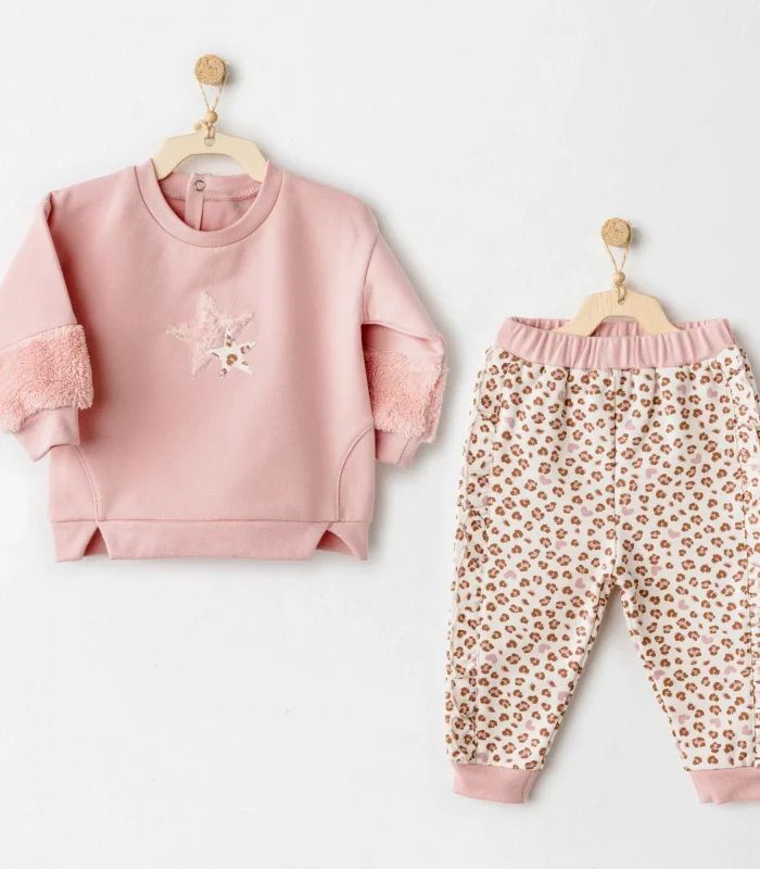 Andywawa Ac26233 Little Leopard 2li Takım Pink