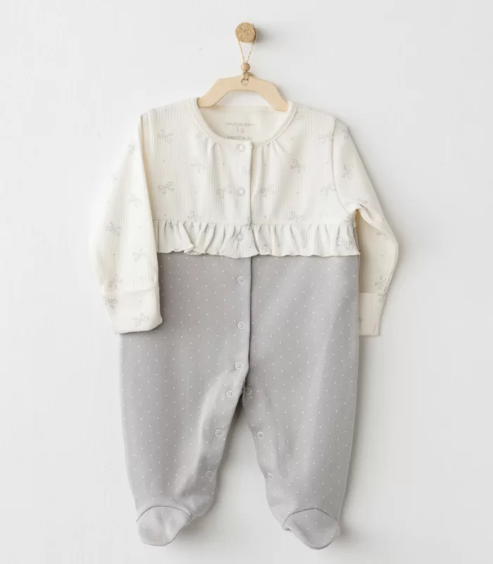 Andywawa Ac26255 Baby Bow Bliss Tulum Ecru Grey