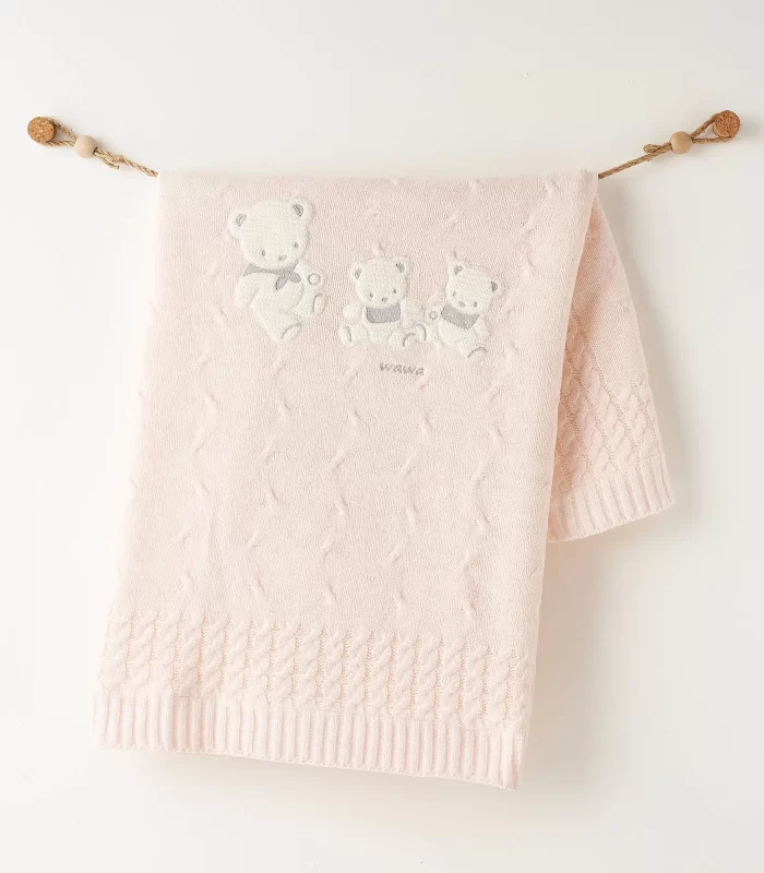 Andywawa Ac26341 Triko Battaniye 85x100 Pink Melange