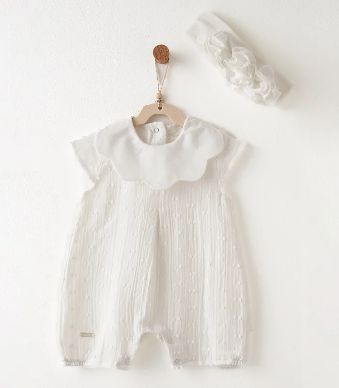 Andywawa Ac26641 Baby Chic Tulum Takım Ekru