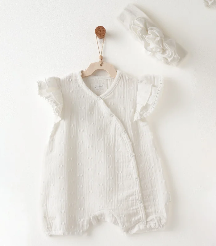 Andywawa Ac26642 Baby Chic Tulum Takım Ekru