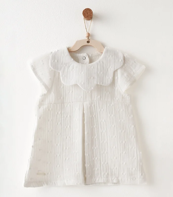 Andywawa Ac26644 Baby Chic Elbise Ekru