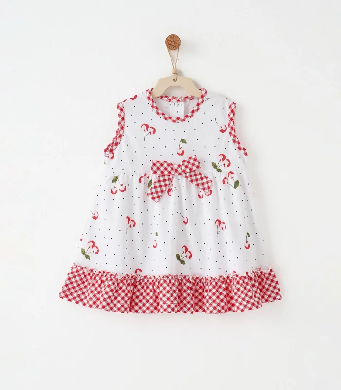 Andywawa Ac26688 Cherry Chatty Elbise Ekru