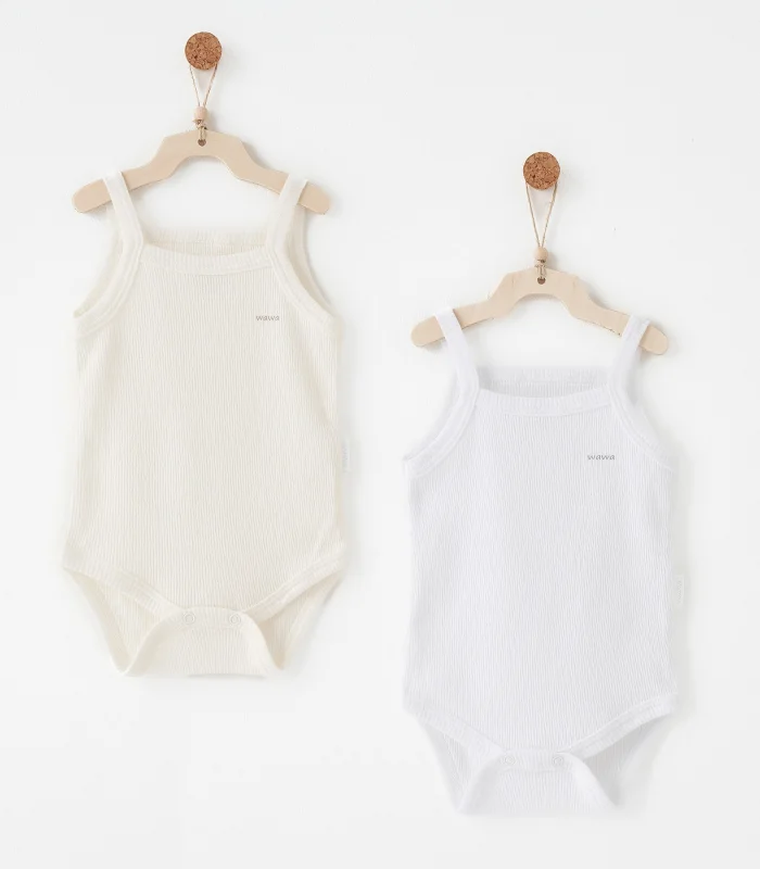 Andywawa Ac26760 Special Modal 2li Askılı Body Ecru White