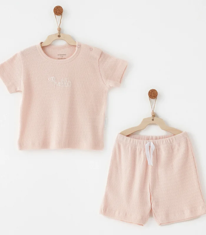 Andywawa Ac26770 Jacquard Special Modal 2li Takım Pink