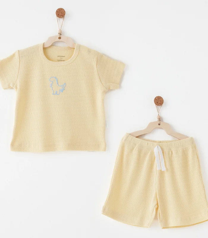 Andywawa Ac26771 Jacquard Special Modal 2li Takım Yellow