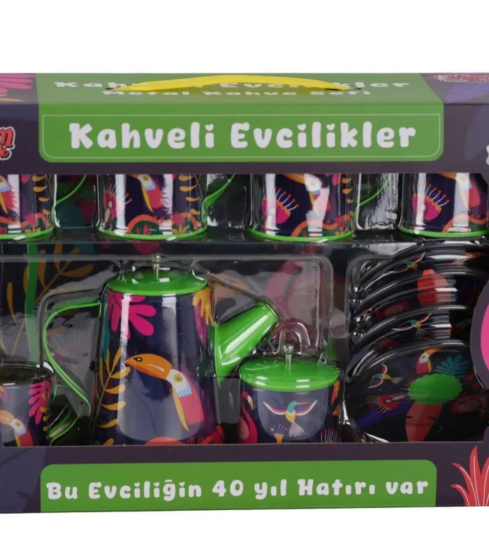 ATF-996-7A-10A 14 PARÇA DESENLİ METAL ÇAY SET