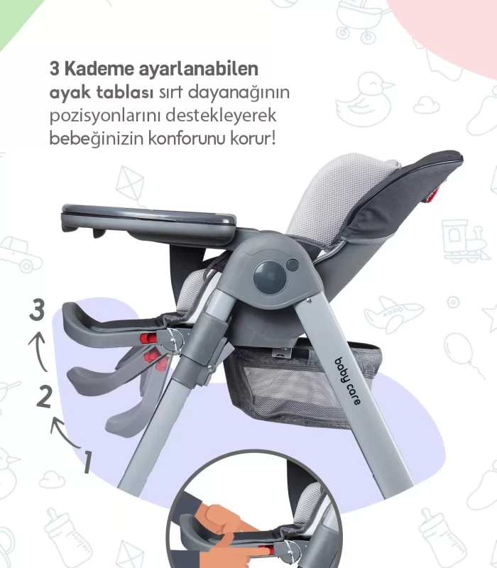 Baby Care Bc511 Flex Plus Mama Sandalyesi Antrasit