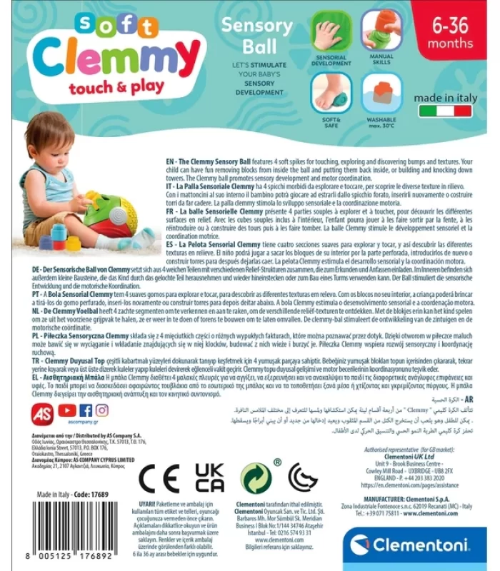 Baby Clementoni Yumuşak Blok Duygusal Top 17689