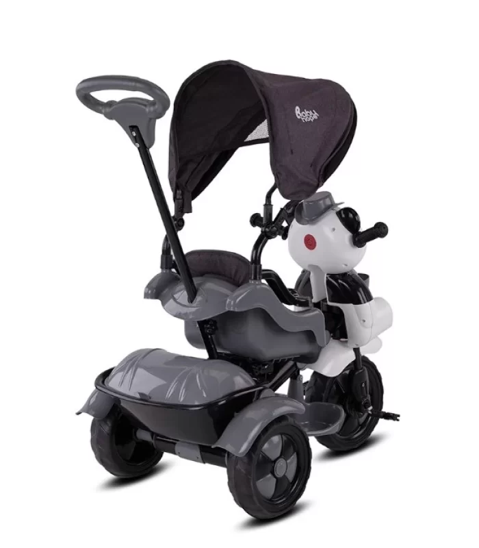 Babyhope 127a Little Panda 3 Tekerli Kontrollü Bisiklet (pedli) Gri