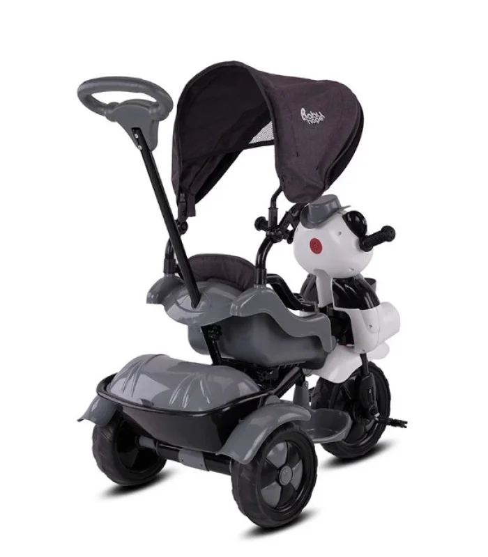Babyhope 127a Little Panda 3 Tekerli Kontrollü Bisiklet (pedli) Gri