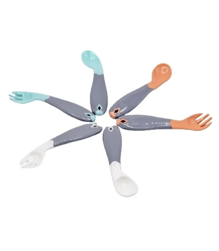BabyJem Açılı Mama Kaşık Çatal Takımı 703 Gri