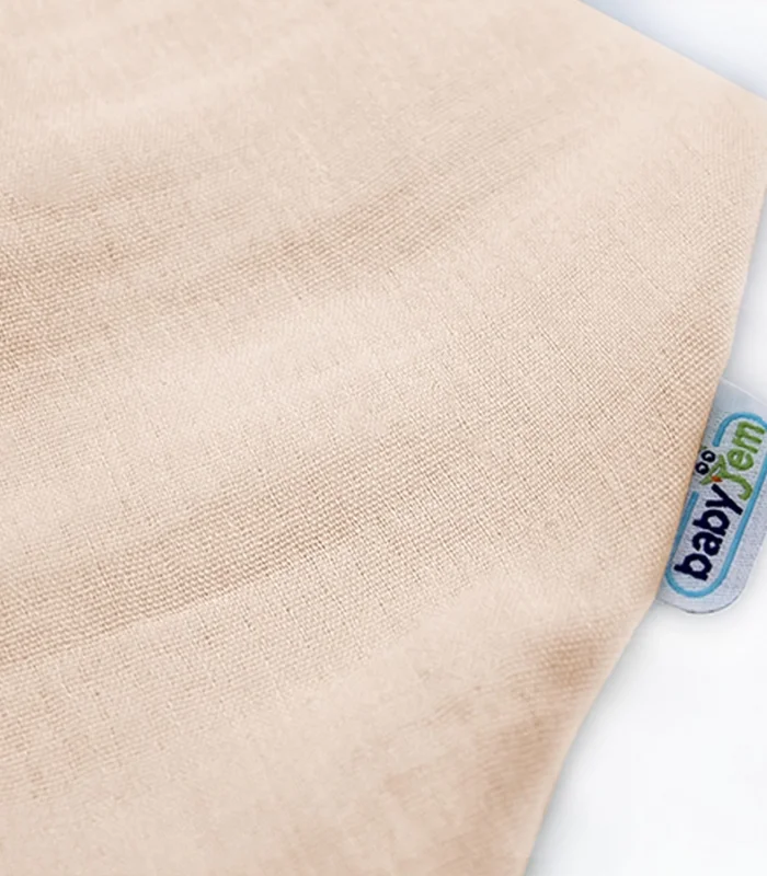 BabyJem Ahşap Diş Kaşıyıcılı Bürümcük Müslin Önlük 736 Somon