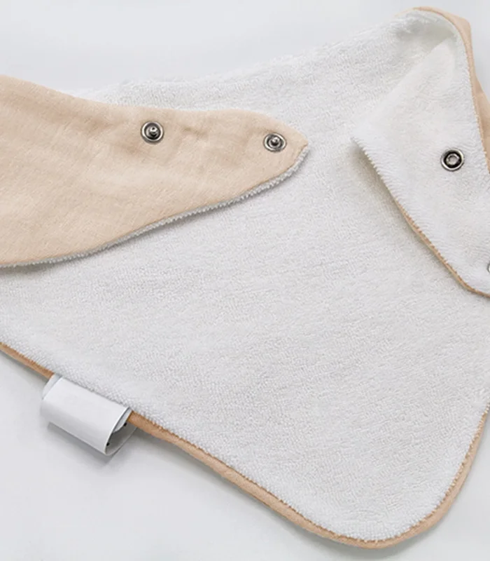 BabyJem Ahşap Diş Kaşıyıcılı Bürümcük Müslin Önlük 736 Somon