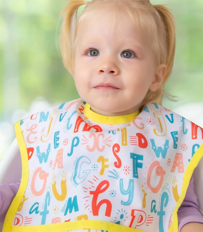 BabyJem Baskılı BLW Kolsuz Önlük 788 Harf Desen