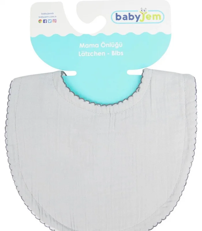 BabyJem Bürümcük Müslin Önlük 811 Gri