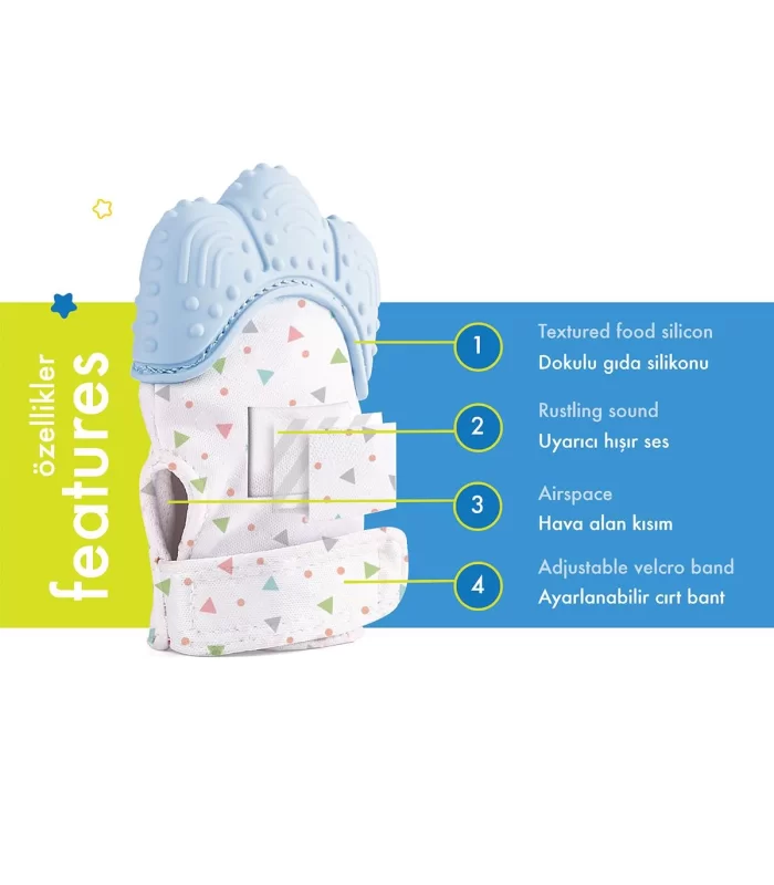 BabyJem Diş Kaşıyıcı Eldiven 526 Mavi