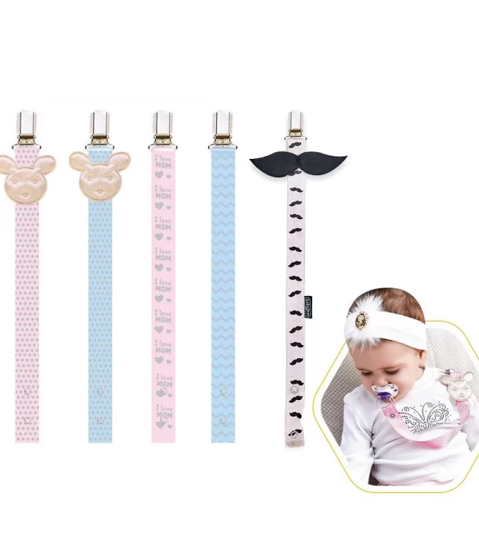 Babyjem Emzik Tutacağı Desenli 427 Pembe Ayıcık