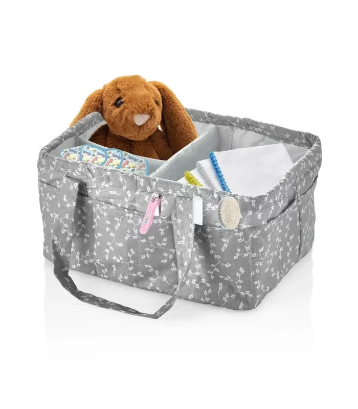 BabyJem Katlamalı Anne & Bebek Organizer 795 Gri Çiçek