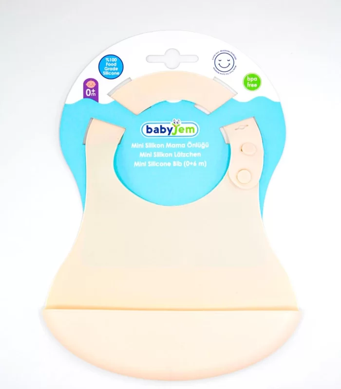 Babyjem Mini Silikon Önlük 718 Ekru