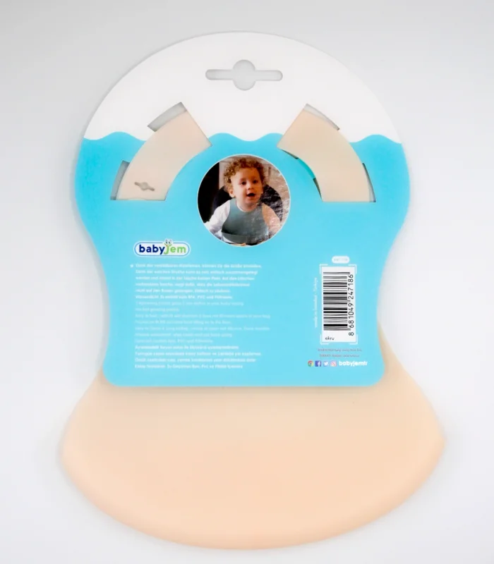 Babyjem Mini Silikon Önlük 718 Ekru