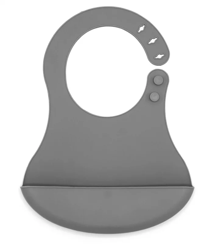 BabyJem Mini Silikon Önlük 718 Gri