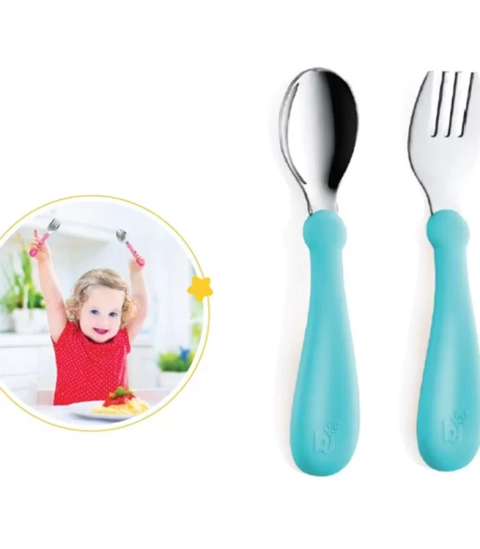 BabyJem Paslanmaz Çelik Çatal Kaşık Seti 522 Turkuaz