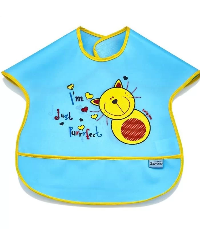 BabyJem Poli Muşamba Büyük Mama Önlüğü 029 Mavi