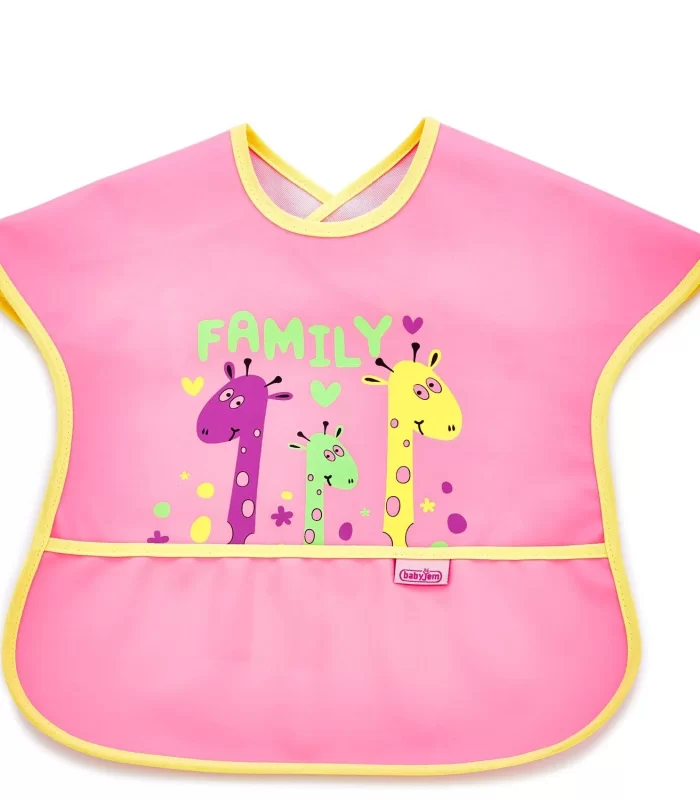 Babyjem Poli Muşamba Büyük Mama Önlüğü 029 Pembe